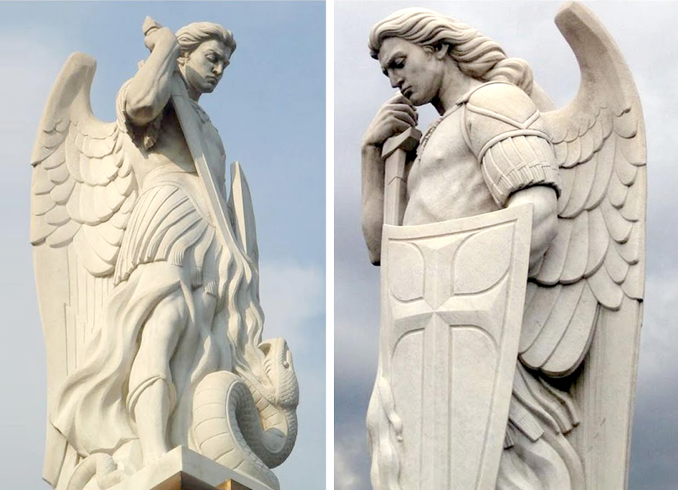Ordering a sculpture of angels for monuments in the cemetery