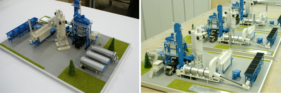 Architectural layouts and models of industrial enterprises