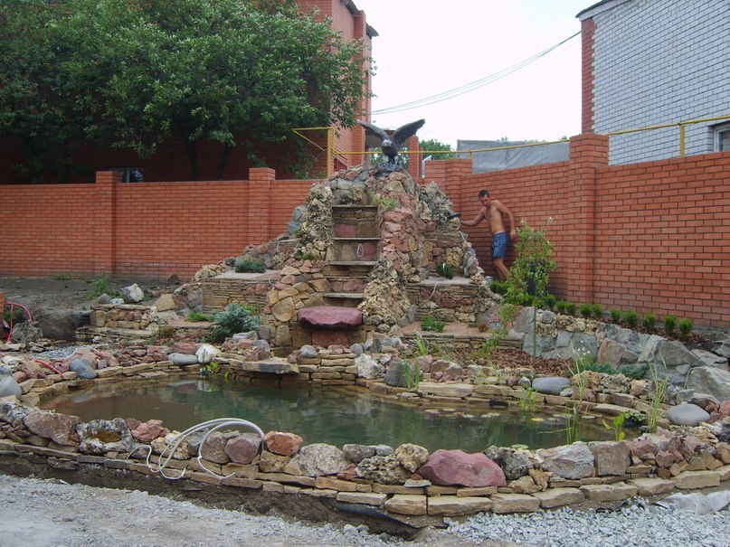 Production of decorative ponds to order