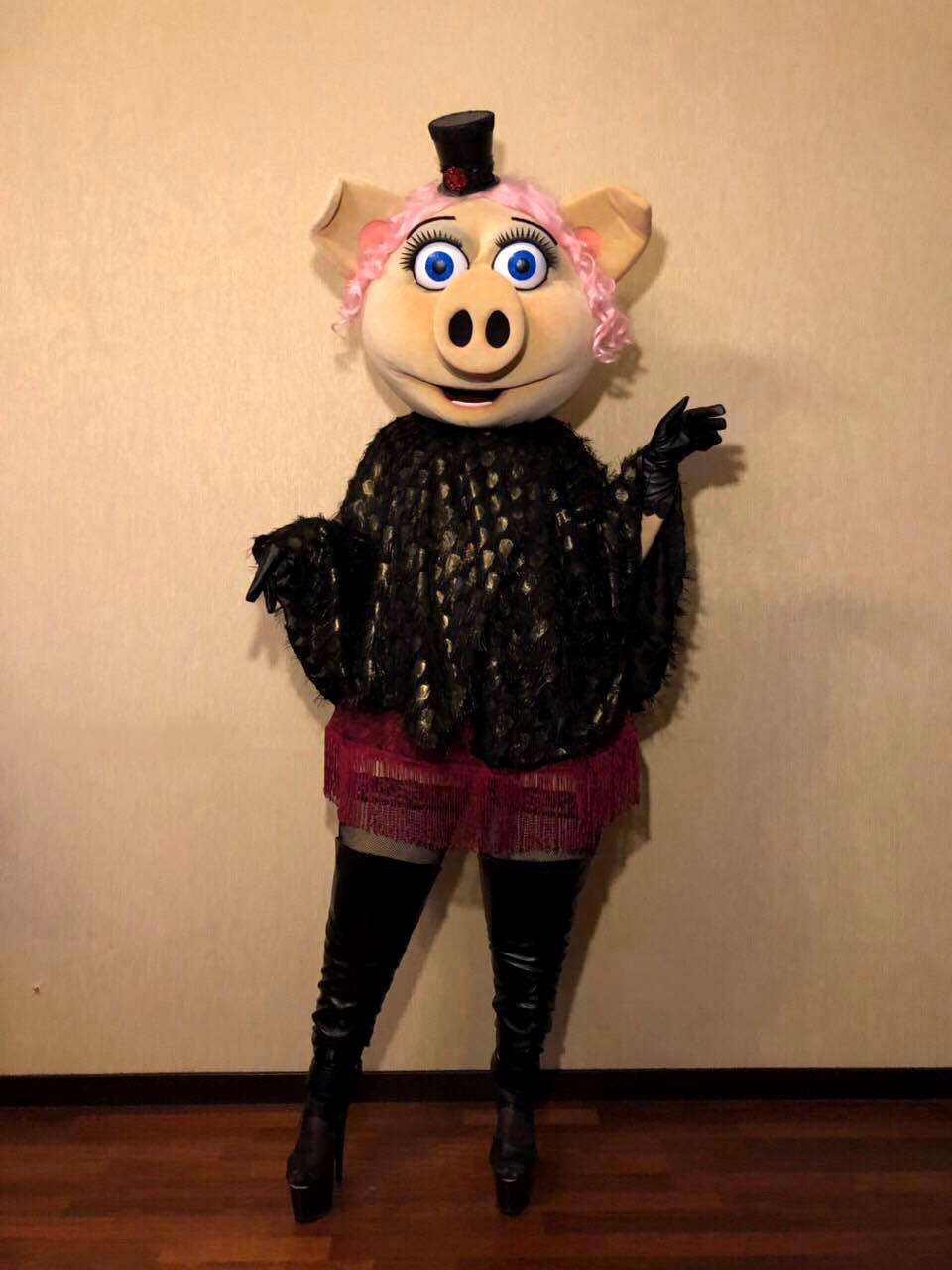 Life-size doll of a pig stripper