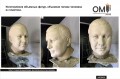 Making three-dimensional figures, a three-dimensional human head made of plastic.