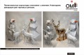 Polygonal sculptures of snowmen with deer. New Year's decorations for shopping centers.