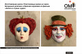 Plastic masks to order. The Mad Hatter and the Red Queen from the movie "Alice in Wonderland"