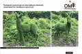 Topiary sculpture to order figure of a fawn, production of topiary sculptures.