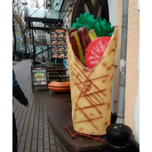Three-dimensional advertising sculpture Shawarma