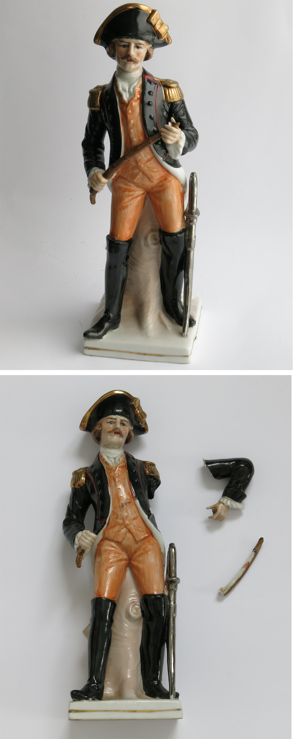 restoration of ceramic figurines
