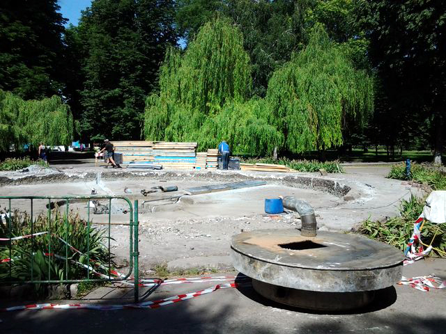 реконструкции фонтана