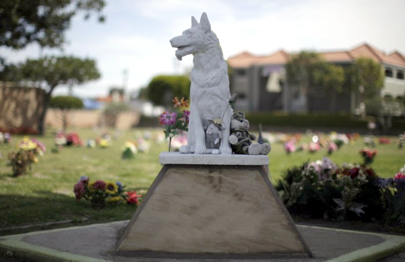 Sculptural headstone for pet