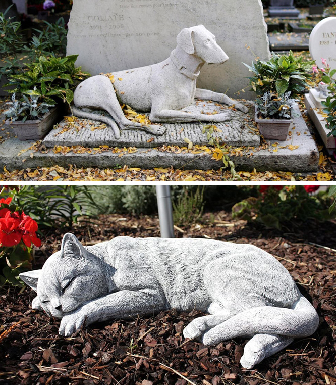 Скульптурное надгробие для домашнего животного