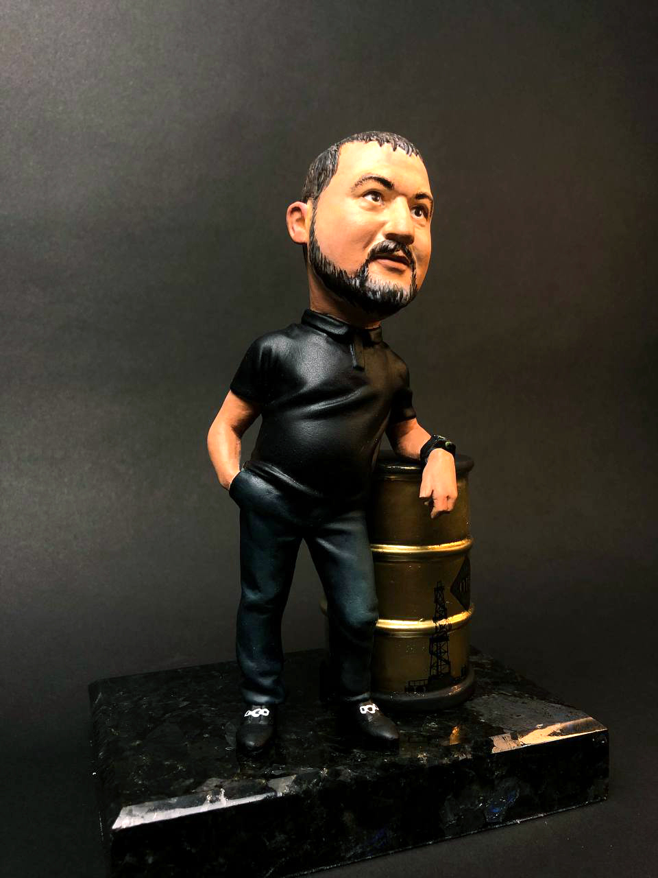 Cartoon figurine based on photograph Oil Tycoon