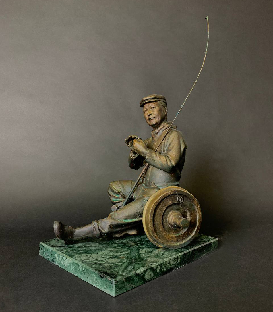 Figurine based on a photo to order figurine Fisherman