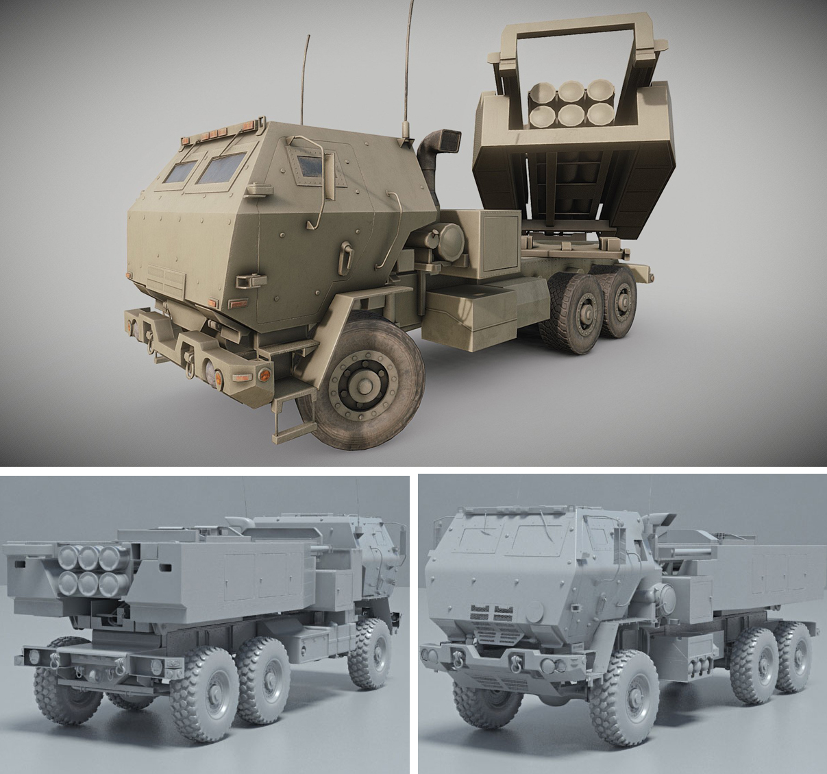 military scenery, three-dimensional models of military equipment