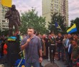 Виталий Кличко, мег Киева на открытие памятника скульптуры солдата добровольца.