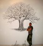 Graphic wall painting