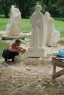 Making sculptures from stone