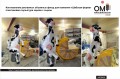Виготовлення об'ємних рекламних фігур для компанії «Шабська ферма» пластикова скульптура корова з сиром.