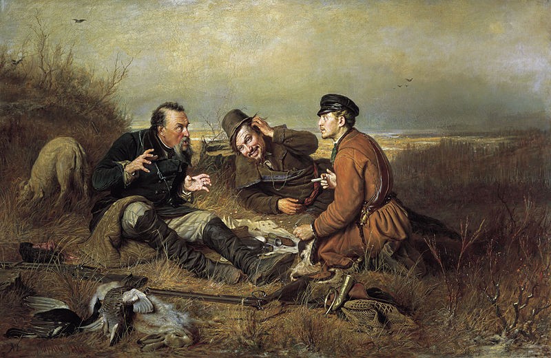 Мисливці на привалі. 1871