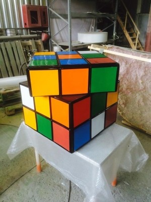 Rubik's cube sculpture