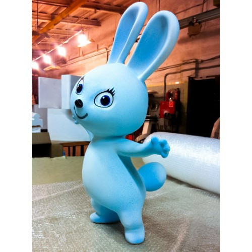 Volumetric plastic sculpture of a hare