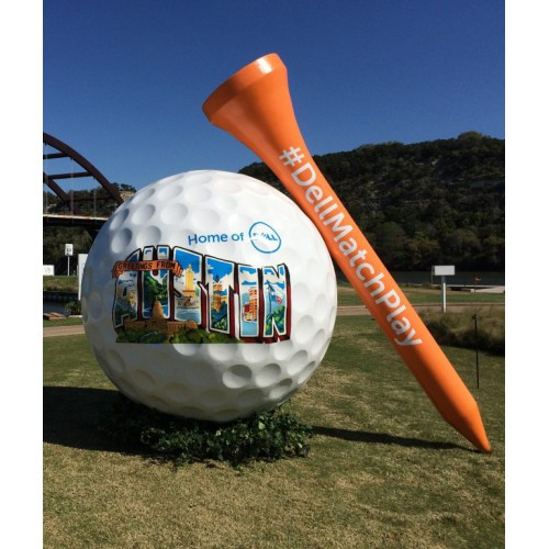Plastic sculpture golf ball