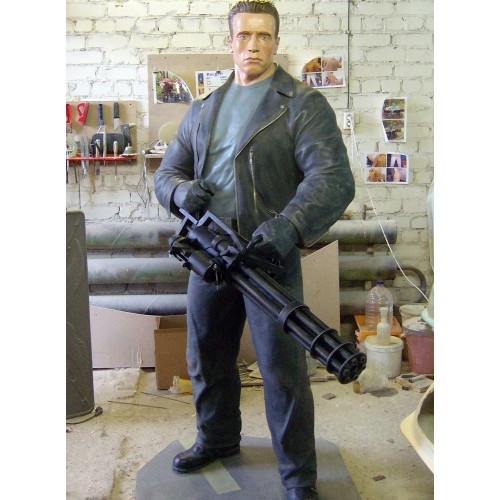 Plastic sculpture of Arnold Schwarzenegger "Terminator"