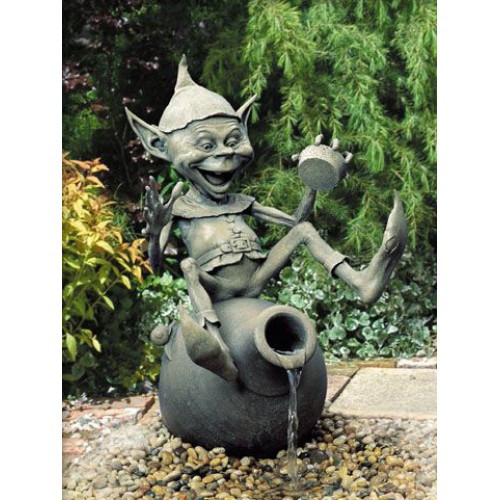 Garden Elf bronze sculpture